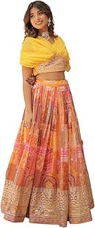 New Indian desaign Ready to Wear Bollywood Bridal-Wedding Style Lehenga Choli for Indian Women's With Stichhed Blouse