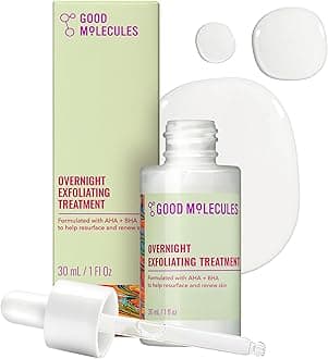 Overnight Exfoliating Treatment - Face Exfoliator with AHA & BHA Lightweight Formula - Pore Minimizer, Facial Skin Care with Glycolic & Salicylic Acid