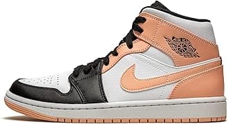 Nike Jordan Men's 1 Mid Crimson Tint White/Arctic Orange-Black (554724 133) -, Crimson Tint/White-black, 11