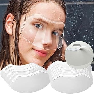 100 Pcs Shower Face Eye Shield After Surgery，Disposable Clear Plastic Eye Shield for Showering， Haircut Hairspray, Shower Visor for Adults Lash Aftercare for Salon Supplies Eyelash Extensions