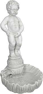 Design Toscano NG335052 The Peeing Boy of Brussels Sculptural Shell, One Size, Antique Stone