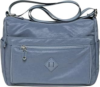 KAUKKO Women Crossbody Bag Handbag Lightweight Shoulder Purse Nylon Multi Pocket Crossbody Bag Ladies Travel Handbag