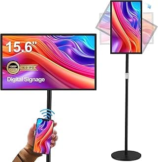 15.6'' Digital Signage Display Indoor Interactive LCD Touch Screen Commercial Advertising Kiosk Smart Video Media Player Ultra Thin 5G WiFi All in One 4GB+64GB Android 11 Capacitive