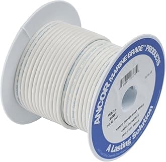 108902 Marine Grade Electrical Primary Tinned Copper Boat Wiring (10-Gauge, White, 25-Feet)