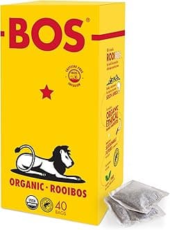 Rooibos Tea Bags | 40 Bags | Organic, Caffeine Free, Naturally Sweet, Antioxidant-Rich, Herbal, Red Rooibos Tea | From South Africa
