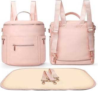 miss fong Diaper Bag Backpack - Large Capacity Baby Diaper Bag,Large Capacity Diaper Backpack with Changing Pad