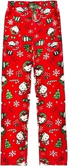 Kawaii Halloween Pajamas Pants Halloween Cat Pajamas Flannel Sleep Pajama Pants Cartoon Anime Pajama for Women Men