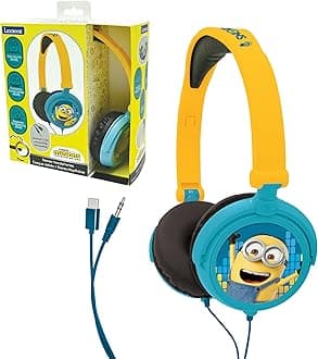 Lexibook Universal Despicable Me 3 Minions Stereo Headphone, kids safe, foldable and adjustable, yellow/black, HP010DES