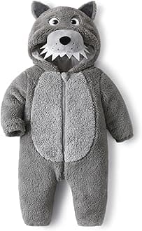 CevoerfAnimal Costume for Toddler Baby Boy Girl Halloween Costume Fuzzy Warm Zipper Jumpsuit Animals Fall Winter Clothes