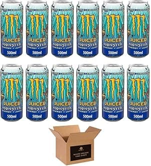 – Monster Energy Drink Flavours | Juiced, Zero Sugar, Ultra, Monarch, Fiesta Mango, Strawberry Dreams, VR46, Punch | High Caffeine Sports Energy Drink (Aussie Lemonade - 500ml x 12Pack)