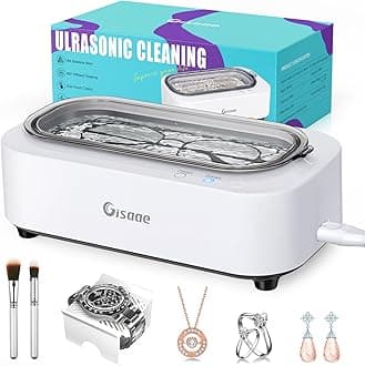 Ultrasonic Jewelry Cleaner, 11.8oz(350ML)Portable Glasses Cleaner with 2 Modes, 48kHz Jewelry Cleaner Ultrasonic Machine for Ring,Retainer,Coin