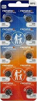 Renata 395 SR927SW Batteries - 1.55V Silver Oxide 395 Watch Battery (10 Count)