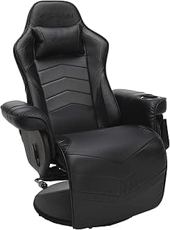 RESPAWN RSP-900 Racing Style, Reclining Gaming Chair, 35.04" - 51.18" D x 30.71" W x 37.01" - 44.88" H, Black