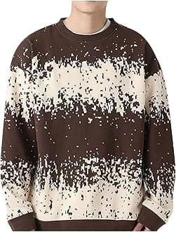 AQAYLMen Sweater Crew Neck Long Sleeve Sweaters Casual Pullover Sweater Cable Knit Pullover Plus Size Warm Winter Outwear