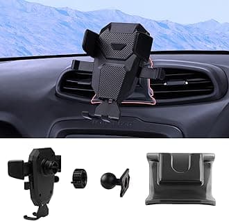 Car Phone Holder for Jeep Renegade 2015-2024 Accessories Renegade Cell Phone Holder Air Vent Mount for 4-7 Inch Phones Hands Free Thick Case Friendly Mobile Stand