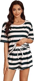 SMOWKLY Printed Cotton Blend Night Suit | Everyday Nightsuit | Night Dress | Shorts Set | Pyjama Set for Women