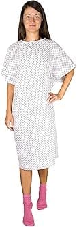 Hospital Gown Back Tie - White 72 Pack