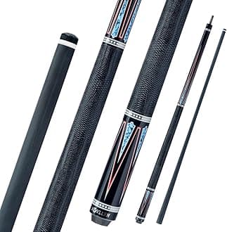 KONLLEN Billiard Cue Carbon 58" Carbon Fiber Pool Cue Low Deflection Pool Cue 12.5mm Head (Easy Control, Professional Taper)