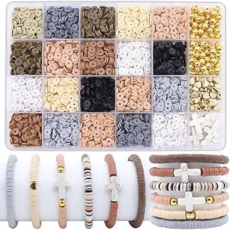 Bohemian Style Bracelet Making Kit Friendship Golden Beads Clay Beads Jewelry&Bracelet Making Kit Charm Bracelet Maker Set Birthday Gift