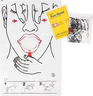 Ever Ready First Aid CPR Face Shield fits Adults, Children and Infants - 10 Pack