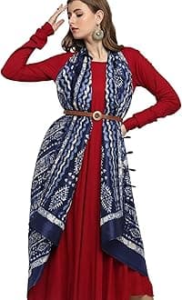 KEMZA Women's Block Printed Cotton Silk Dupatta