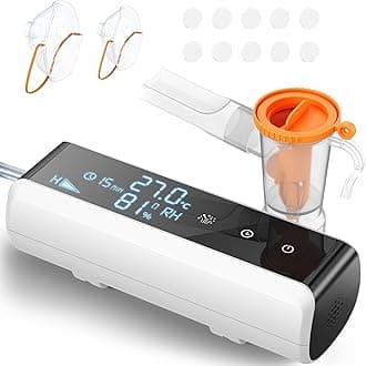 Portable Nebulizer for Adults Kids,Smart Digital Display Compression Nebulizer Machine,Low Noise Compressor Nebulizer for Breathing Treatment,Jet Nebulizer with Timer,Rate for Home and Travel