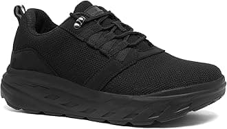 Men's Orthopedic Diabetic Extra Wide Walking Shoes: Flexible Plantar Fasciitis Shoes for Outdoor Indoor, Adjustable Comfort Orthotic Fashion Sneakers for Achilles Tendon Black Size 9