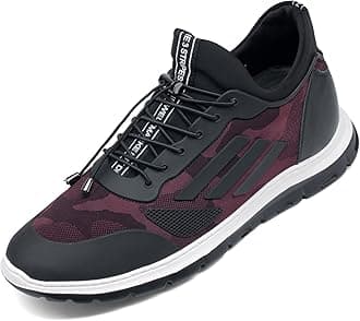 CHAMARIPA Men's Invisible Height Increasing Elevator Shoes - Lace up Light-Weight Casual Height Increase Sneakers - 1.97-2.76 Inches Taller