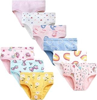 JackLoveBriefs Girls' Knickers Underwear Comfortable Briefs Cotton (2-9 Years)