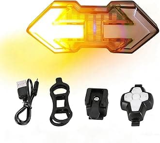 JINKEY Bike Turn Signals,Bright Bike Tail Light with Turn Signals, 120 Lumens USB Rechargeable LED Rear Bike Light, Wireless Remote Control Bike Blinkers, IPX5 Waterproof Bike Safety Light for Night