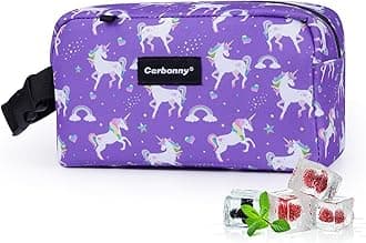 Cerbonny Small Cooler Bag Freezable Lunch Bag for Work School Travel,Small Lunch Bag,Small Insulated Bag For Kids/Adults,Freezer Lunch Bags,Mini Lunch Bag Fit For Yogurt,Suit for 3+(purple unicorn)