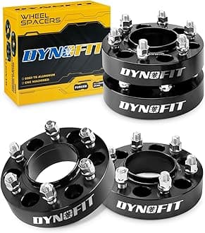 Dynofit 1.5in 6x135 Hub-Centric Wheel Spacers for F150, 87.1mm Hub Bore, M14x2.0 Thread, Forged 6-Lug Wheel Adapters for 2015+ Ford F-150, Expedition & Navigator, 4 Piece Spacers