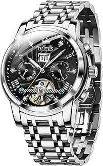 - Automatic Gold Watches for Men Luxury Classic Stainless Steel Calendar Luminous Waterproof Watches for Men