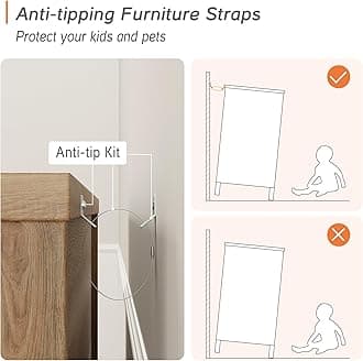 WAMPAT Dresser for Bedroom with 6 Drawers, Oak Kids Dressers with Wide Chest of Drawers, Mid Century Modern Wooden Closet Storage Organizer, Large Wood Dressers for Living Room, Nursery, Hallway