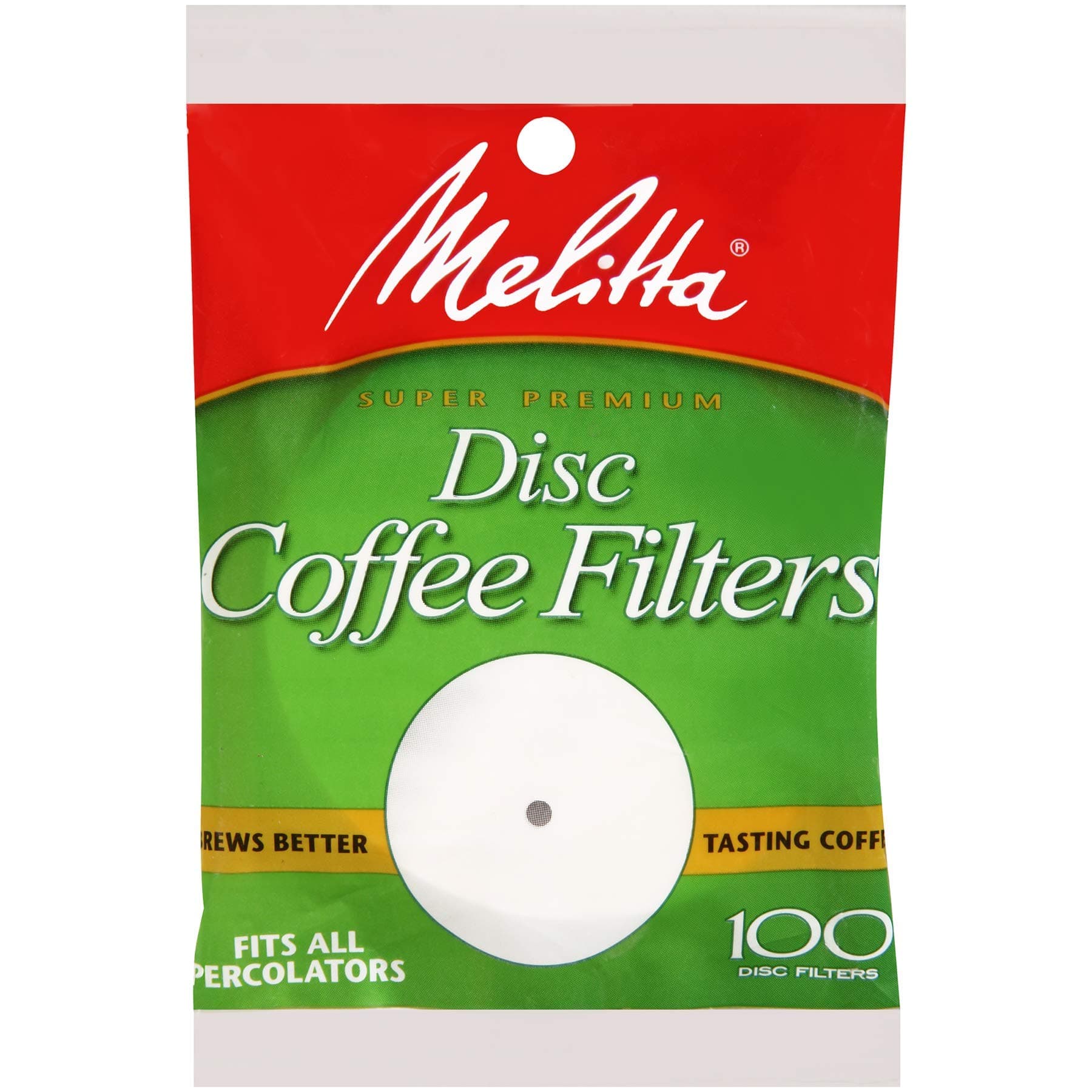Disc Coffee Filters for Percolators, White, 3.5-Inch, 100 Count (Pack of 24) 2400 Total Filters Count