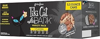 Cat After Dark Canned Wet Food Grain Free with Organ Meats for Cats and Kittens Variety Pack 8 cans 5.5 oz