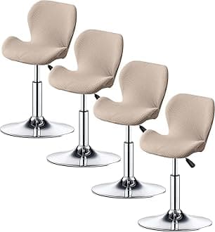 ELYSYSRL Bar Stool Cover Set of 2/4/6 Shell Back Adjustable Swivel Bar Stools Slipcover,Barstool Protector Covers for Dining Room Kitchen (Color : #7, Size : 4pcs)