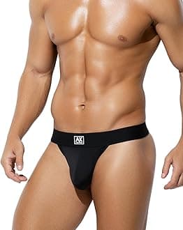 Arjen Kroos Men's High Elasticity Seamless Thong Underwear with Supportive Waistband - Gym & Daily Wear Comfort