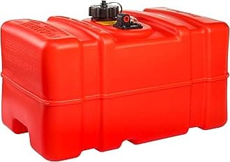 Scepter 12 Gallon Portable Marine Gas Can, Large Capacity Boat Fuel Tank, 2-Way Vented Cap, Built-In Fuel Gauge & Pick-Up, Handles, EPA & CARB Compliant, Tall Profile, 22.9"L x 14.3"W x 13.9"H (08668)