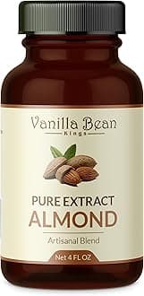 Pure Almond Extract for Baking and Flavoring - 4 OZ - Premium Quality Natural Flavors for Baked Goods, Desserts, & Cooking