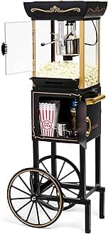 Nostalgia Popcorn Maker Machine - Professional Cart With 2.5 Oz Kettle Makes ...