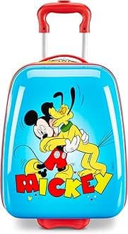 American Tourister Disney Mickey Mouse Kids Carry-On Luggage, Hardside With Single Spinner Wheels