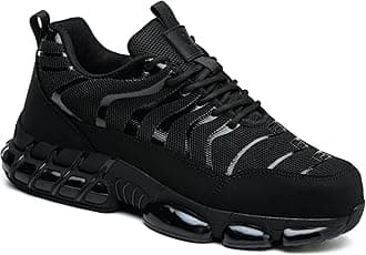 Hogent Steel Toe Shoes for Men Women Safety Work Sneakers Indestructible Comfortable Lightweight Breathable Construction Sneakers Anti Smashing Puncture Proof Air Cushion