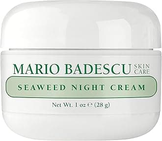Mario Badescu Seaweed Night Cream for Women Anti Aging Oil-Free Moisturizer with Collagen & Sodium Hyaluronate, Ideal for Combination