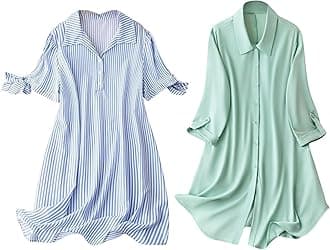 Leriya FashionWomen's Shirt Dress Knee Length Dress | Loose Fit | Button-Down | | 3/4 Sleeve | Summer Wear | Available in (Pack of 2 | Value Pack)