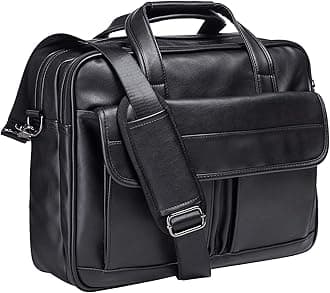 Men's Business Travel Briefcase Leather Handmade Messenger Bags Laptop Bag
