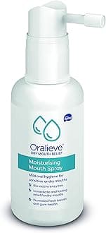 Moisturising Dry Mouth Relief Spray (1 x 50ml) with New Pump, Hydrating Relief for Sore, Sensitive Mouths with Xylitol to Protect Teeth - Genuine Oralieve Dry Mouth Spray