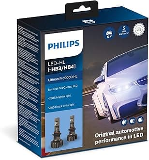 Philips Ultinon Pro9000 LED Car Headlight Bulb (HB3/HB4), set of 2