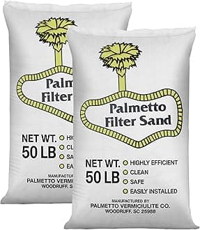 Palmetto 2 Pack Pool Filter Sand for Residential and Commercial Pumps, 50 lbs