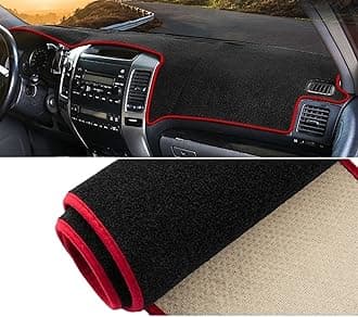 Dash Board Cover Mat For Toyota For Land For Cruiser For Prado 120 J120 2003-2006 2007 2008 2009 Car Dashboard Cover Avoid Light Pad Anti-UV Car Dashboard Cover Mat(A LHD Red Side)